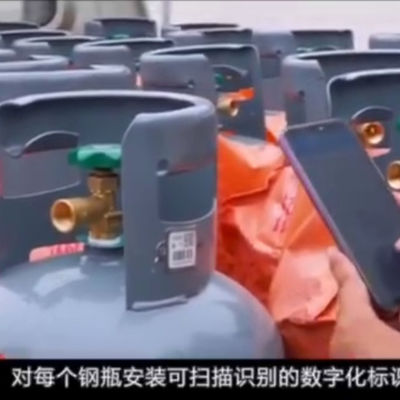อัตราแรกการป้องกันรังสียูวี 304 เหล็กเคลือบสมาร์ทบาร์โค้ด Lpg Cylinder ฉลากติดตามทรัพย์สิน