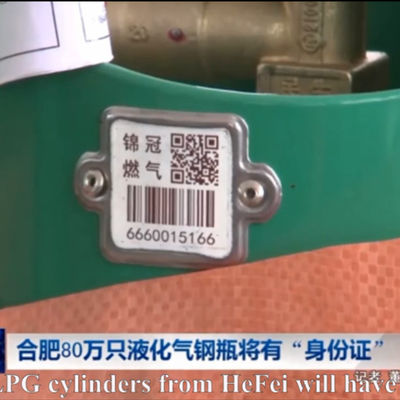 Xiangkang LPG กระบอกบาร์โค้ดฉลากเยื้องดิจิตอลสแกน Bendable Anti-UV Ex-proof