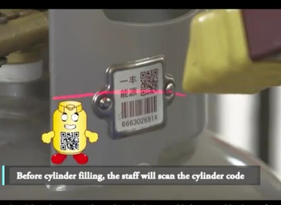 Cylinder Bar Code Label ทนต่ออุณหภูมิสูง 1900F สำหรับจัดการถังแก๊ส LPG