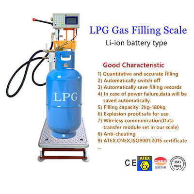 ATEX LPG Cylinder Filling Scale Division 50G พร้อมแบตเตอรี่ Li Ion