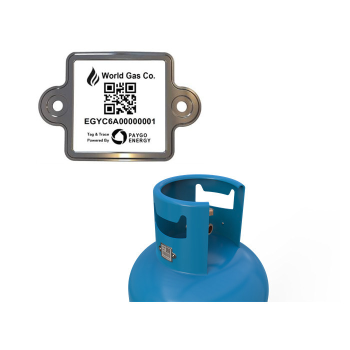 LPG กระบอกบาร์โค้ดทนทานกลางแจ้ง 20 ปีเพียงแค่สแกนโดย PDA หรือมือถือ